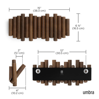 Umbra Picket Percha de Pared, Nogal