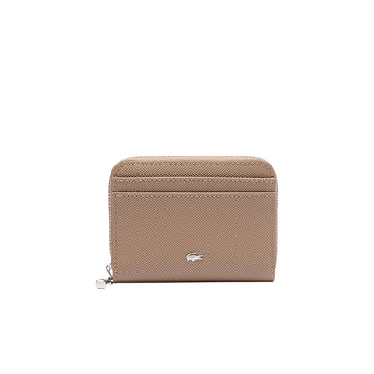 Lacoste Cartera Monedero Lunar Lona para Mujer | Color lunar, lona resistente, compartimentos para tarjetas y monedas