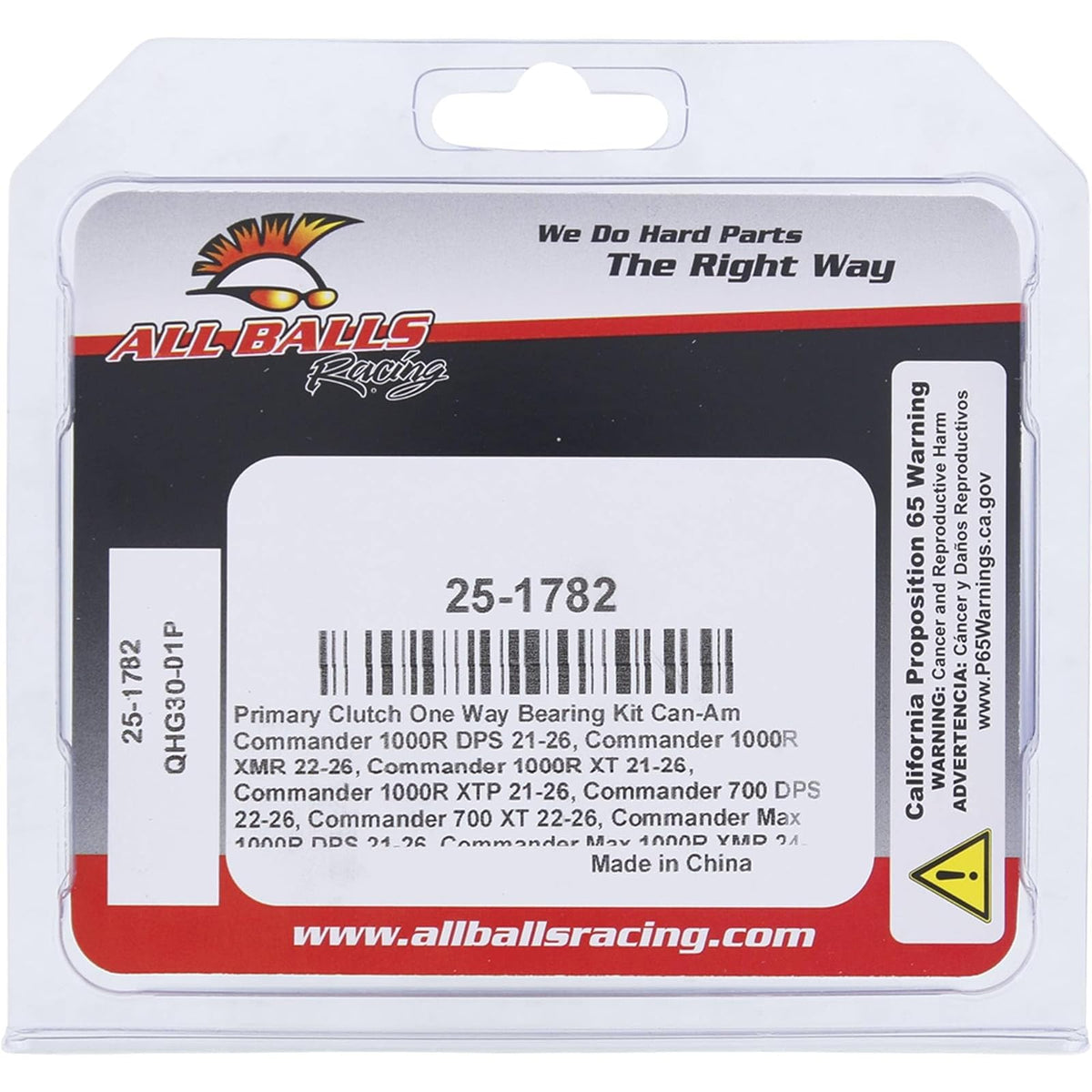All Balls Juego de Rodamientos de Embrague Unidireccional para Can-Am Defender 1000 2016-2019 25-1782