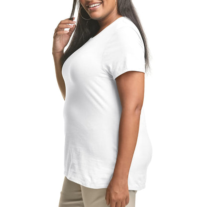 Just My Size Playera de Manga Corta con Cuello Redondo para Mujer