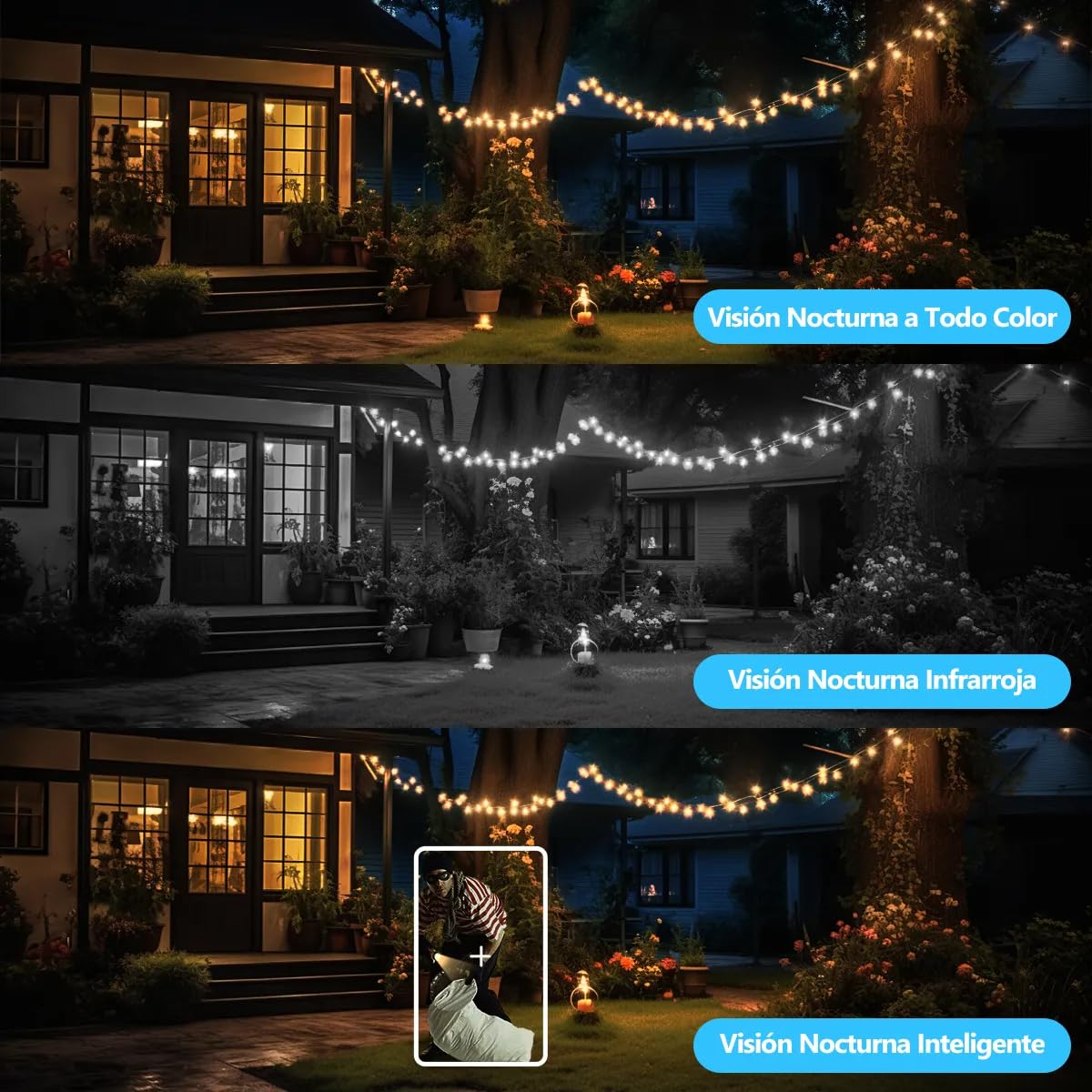 Imou IPC-DK7N Cámara de Seguridad WiFi 6 Exterior 5MP con Visión Nocturna a Color, Detección de Personas y Vehículos, Seguimiento Inteligente e IP66