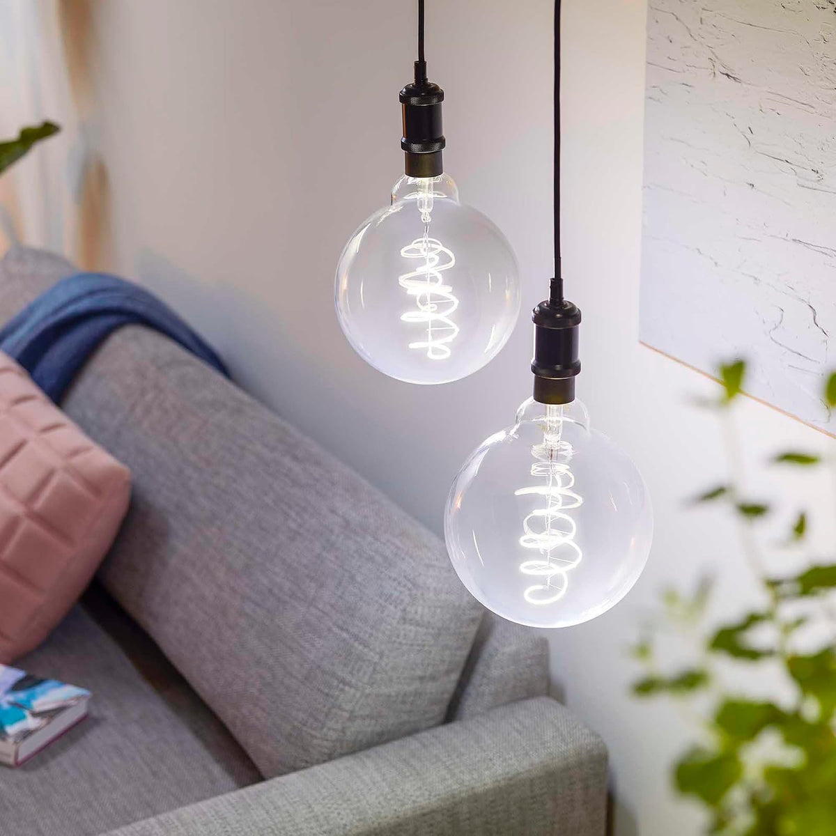Philips LED Foco Vintage Espiral Diseño de Cristal Luz Fría