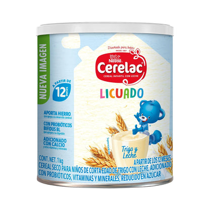 Cerelac, Cereal de Trigo con Leche Para Niños, A Partir de 1 Año, Lata 1 kg