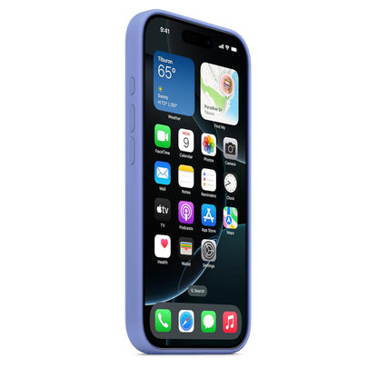 Apple Funda de silicón con MagSafe para el iPhone 16 Pro – Violeta Azul ​​​​​​​