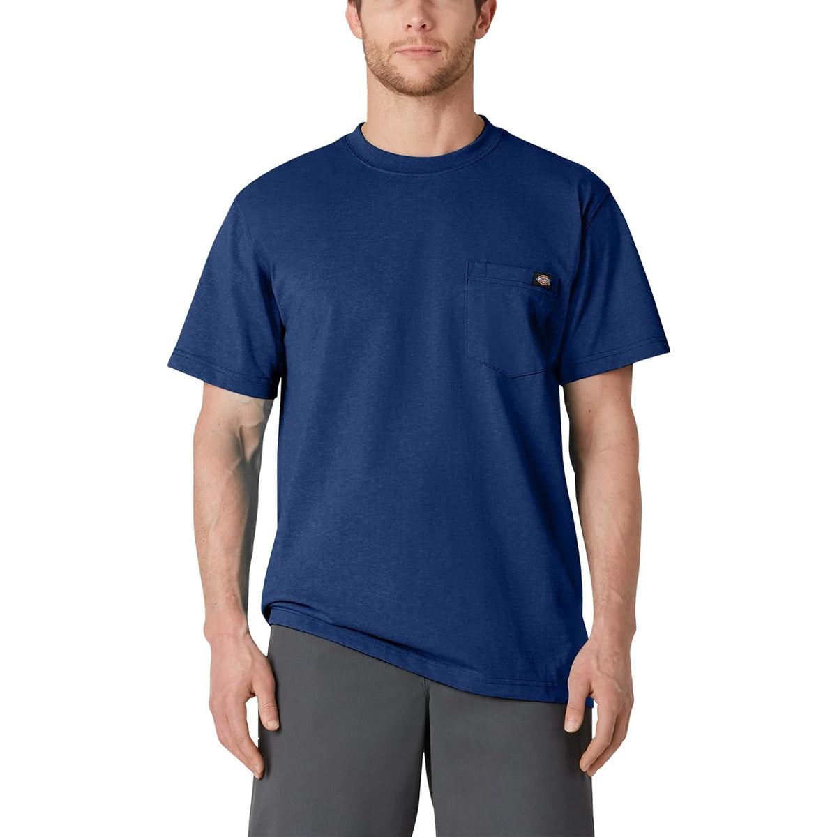 Dickies Men's Tall Short Sleeve Heavyweight Heathered Crew Neck Tee Big