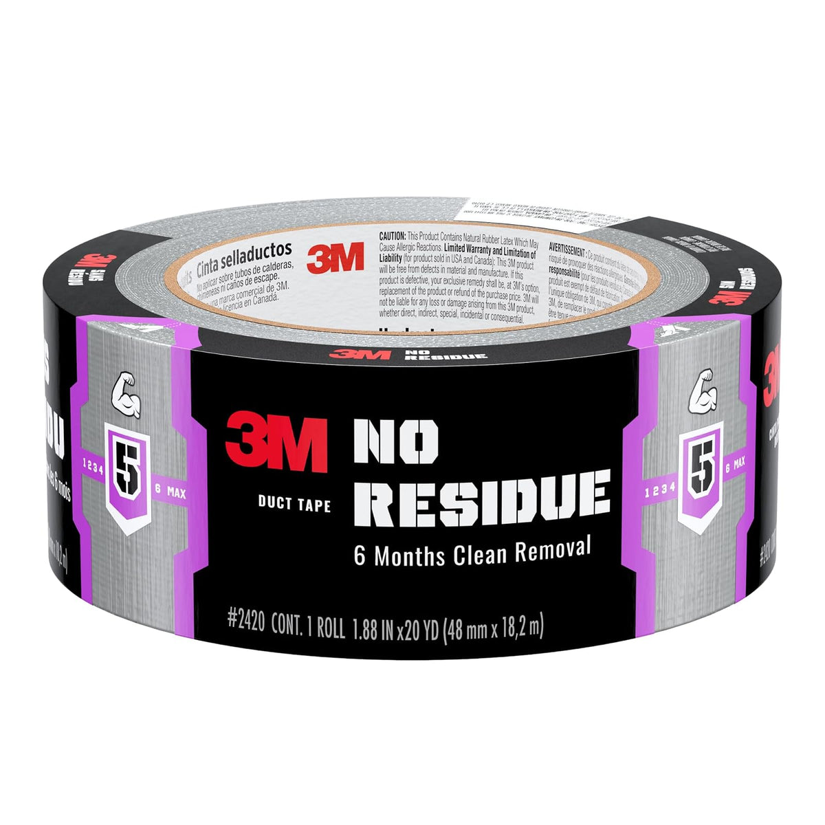 3M Extreme Hold Cinta Adhesiva 2830-B, 48 mm x 27.4 m - Sin residuos