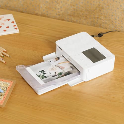Canon Impresora Selphy CP1500 Blanco | Incluye casete de papel, adaptador de corriente y cable de CA para impresión, organización y alimentación