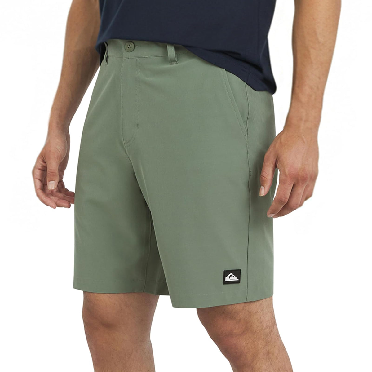 Quiksilver Short Híbrido para Hombre - 34 - Diseño sólido, salvia