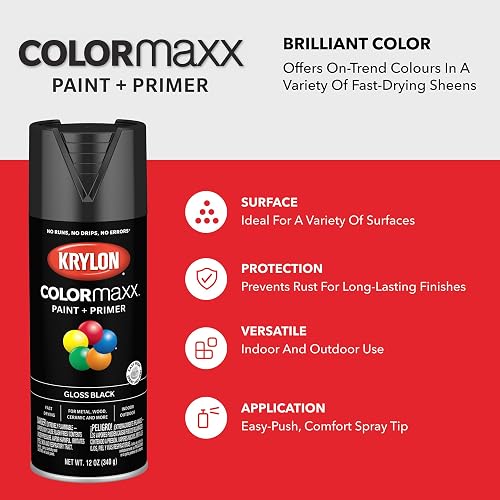Krylon ColorMaxx Pintura Premium en Aerosol Plata Metálico