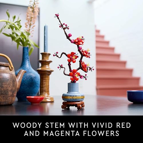 LEGO® Flor de Ciruelo Plantas de Interior Decorativas para adornar Cualquier Espacio en el hogar u Oficina con Unas Hermosas 10369
