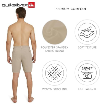 Quiksilver Regular Fit Fixed Waist Water Friendly Active Hybrid Shorts Pantalones Cortos Informales Hombre