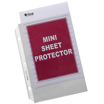 C-Line - Protector de hojas de polietileno de carga superior, transparente, tamaño mini, 21,6 x 14 cm, Transparente, Box of 50