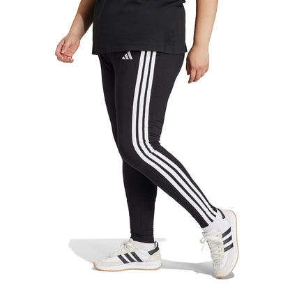 adidas Essentials Leggings de Algodón 3 Rayas Mujer - XL - Negro - Blanco