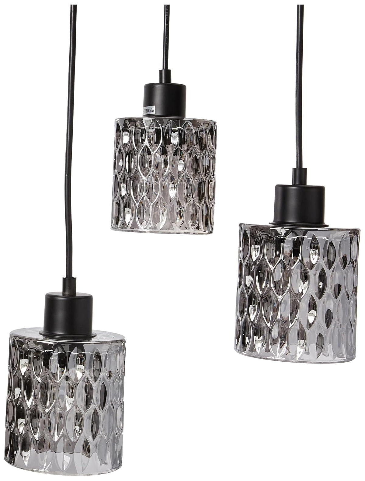 Tecnolite Lámpara Colgante de Cristal 1.71 m de Altura, Potencia Máx. 180 W, 3 Bases E27, No incluye focos
