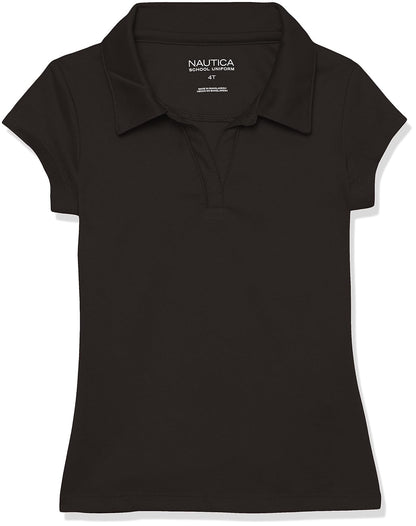 Nautica Polo de Manga Corta para Uniforme Escolar Polo para Niñas