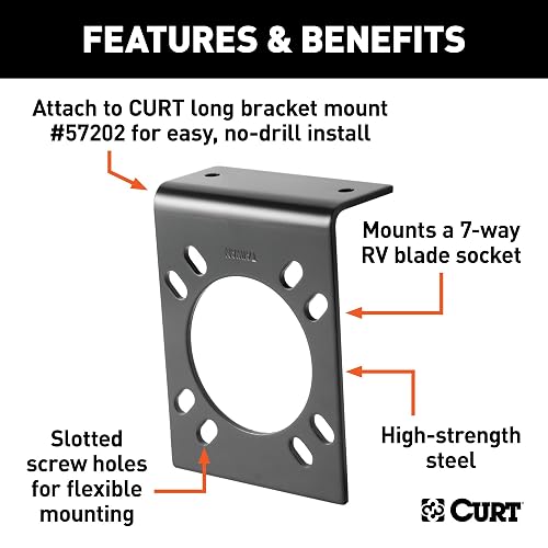 CURT 57206 - Soporte de Montaje para Arnés de Cableado RV de 7 Vías