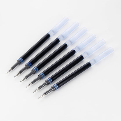 Pentel - Tinta de repuesto para bolígrafo de gel EnerGel, punta de aguja de 0,5 mm, tinta fina, azul, paquete de 6 recambios