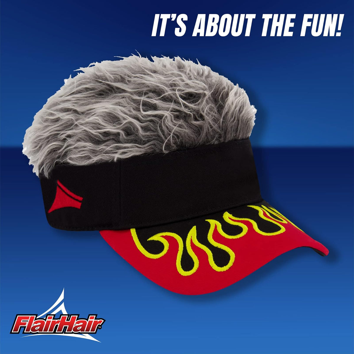 Flair Hair Sun Visor Cap with Fake Hair, Adjustable Baseball Hat Visor Mujer