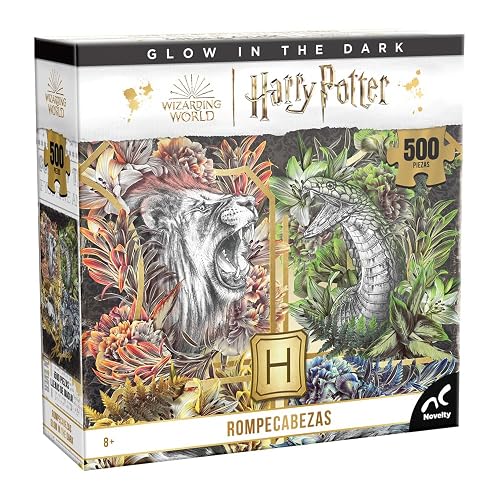 Novelty Corp Rompe de Colección Harry Potter Glow In The Dark 500 Pz [Modelo Surtido], 1 unidad