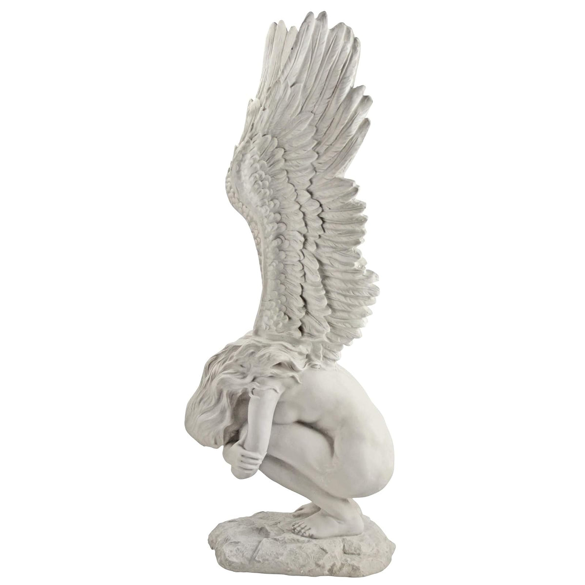 Design Toscano Estatua de ángel de Recuerdo y redención, Grande, 30 Pulgadas, poliresina, Piedra Antigua