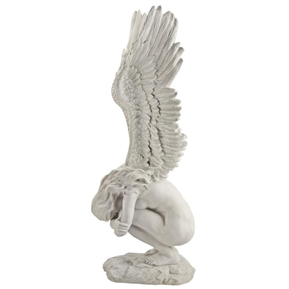 Design Toscano Estatua de ángel de Recuerdo y redención, Grande, 30 Pulgadas, poliresina, Piedra Antigua