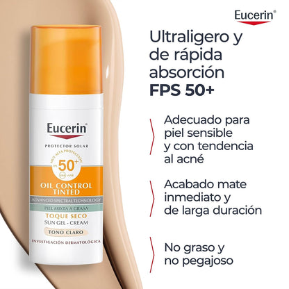 Eucerin Eucerin Sun Oil Control Fps 50+ Tono Claro 50Ml