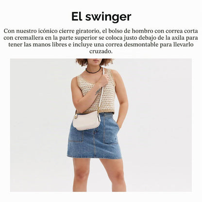COACH The Coach Originals - Swinger de piel con diseño de globo Bandolera Mujer