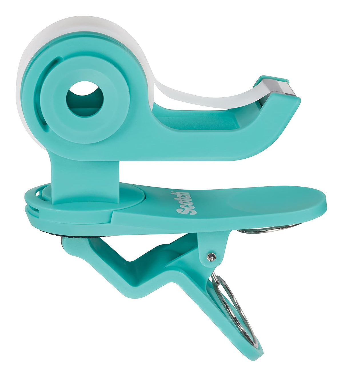 SCOTCH 3M Despachador con Clip y Cinta Adhesiva Mágica 1 Pieza | Incluye cinta mágica invisible, Clip ajustable para cuadernos y escritorios, Compacto y portátil, Diseño resistente