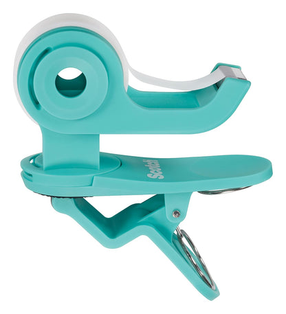 SCOTCH 3M Despachador con Clip y Cinta Adhesiva Mágica 1 Pieza | Incluye cinta mágica invisible, Clip ajustable para cuadernos y escritorios, Compacto y portátil, Diseño resistente