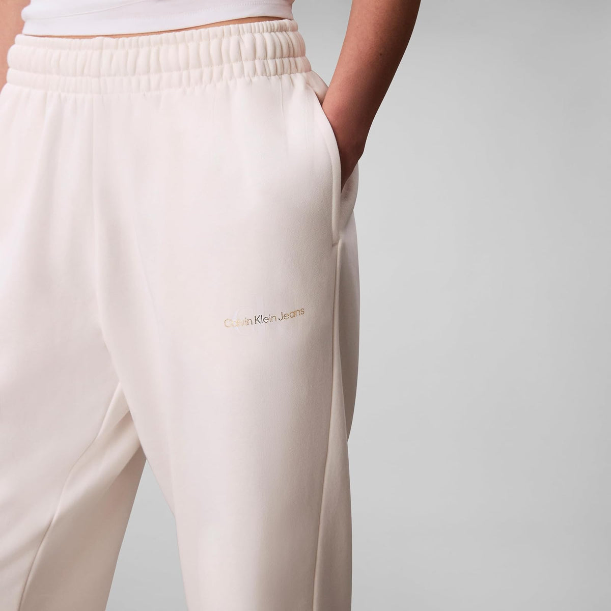 Calvin Klein Monogram Logo Joggers Pantalones Deportivos Mujer