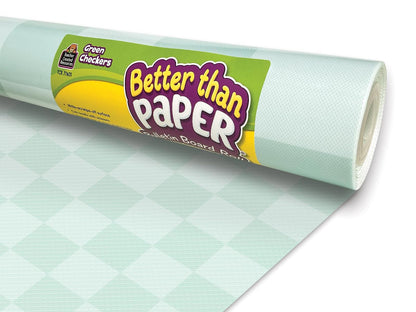 Teacher Created Resources Green Checkers Better Than Paper® - Rollo de tablero de anuncios (TCR77601)