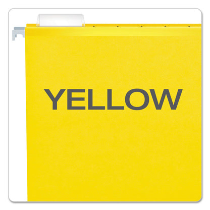 Pendaflex Reinforced Hanging Folders, Letter Size, Yellow, 25 per Box (4152 1/5 YEL)