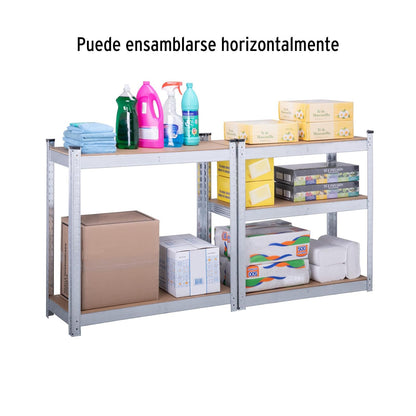 Pretul ESME-351, Estante metálico 5 repisas MDF 150 x 30 x 75 Capacidad 35 Kg