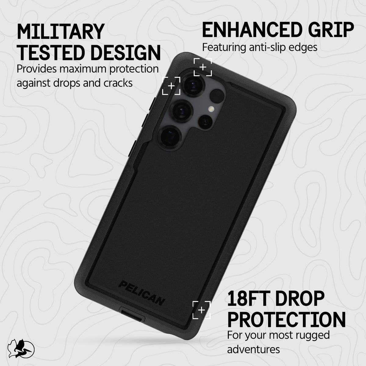 Pelican Voyager - Funda para Samsung Galaxy S25 Ultra [Carga magnética e inalámbrica] Funda con protección contra caídas MIL-STD de 18 pies, Cubierta Resistente con Clip para cinturón para Samsung