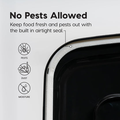 IRIS USA Contenedor para Alimento de Perro, Hasta 13 lb, Humo | Libre de BPA, sello hermético, ideal para comida de gatos, semillas de aves, alimento de pollo, juguetes, premios y pellets
