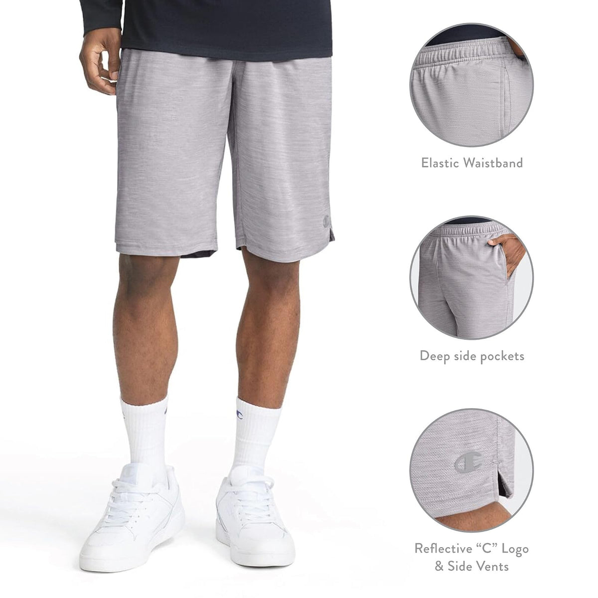 Champion Pantalones Cortos Deportivos Que absorben la Humedad Pantalones Cortos para Hombre
