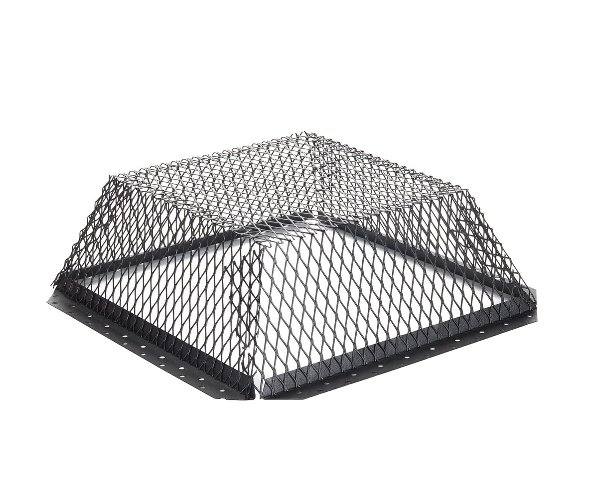 HY-C RVG1111G VentGuard - Protector de techo galvanizado, color negro, 16" x 16" x 6", Black with black top