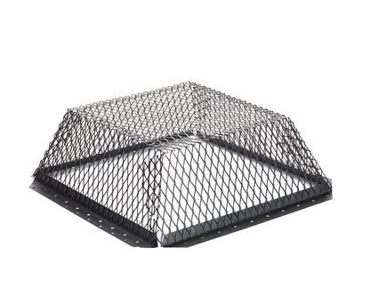 HY-C RVG1111G VentGuard - Protector de techo galvanizado, color negro, 16" x 16" x 6", Black with black top
