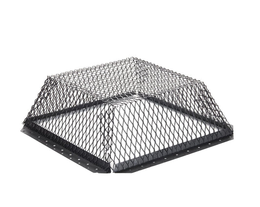 HY-C RVG1111G VentGuard - Protector de techo galvanizado, color negro, 16" x 16" x 6", Black with black top