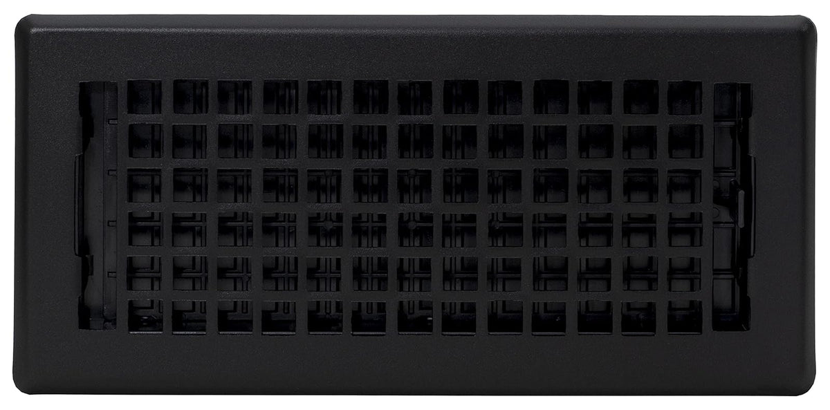 Decor Grates LTH410-BLK - Registro de piso de celosía, 4 x 10 pulgadas, color negro