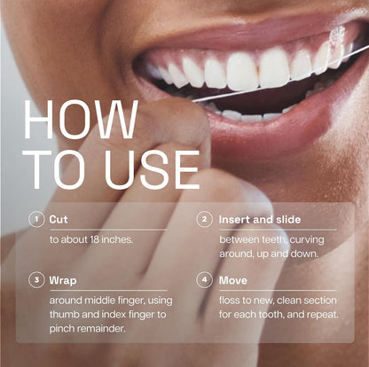 Reach Waxed Dental Floss for Plaque and Food Removal, Refreshing Mint Flavor, 55 Yards, Pack of 6