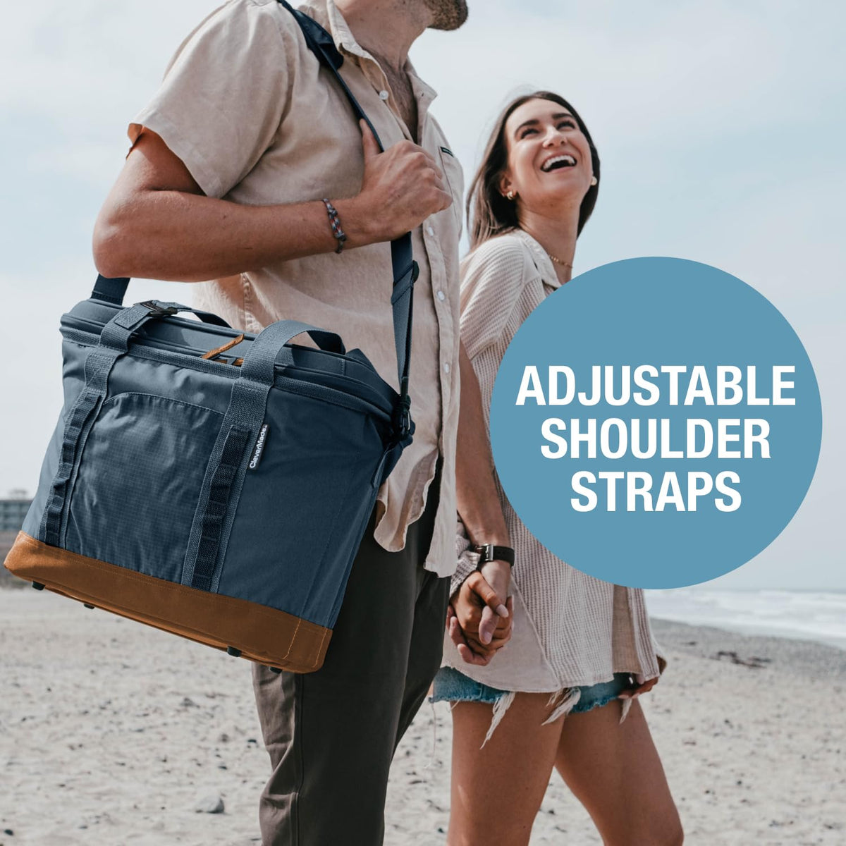 CleverMade SnapBasket - Enfriador Plegable de 30 latas de Lado Suave: Bolsa aislada de 20 litros con Correa para el Hombro