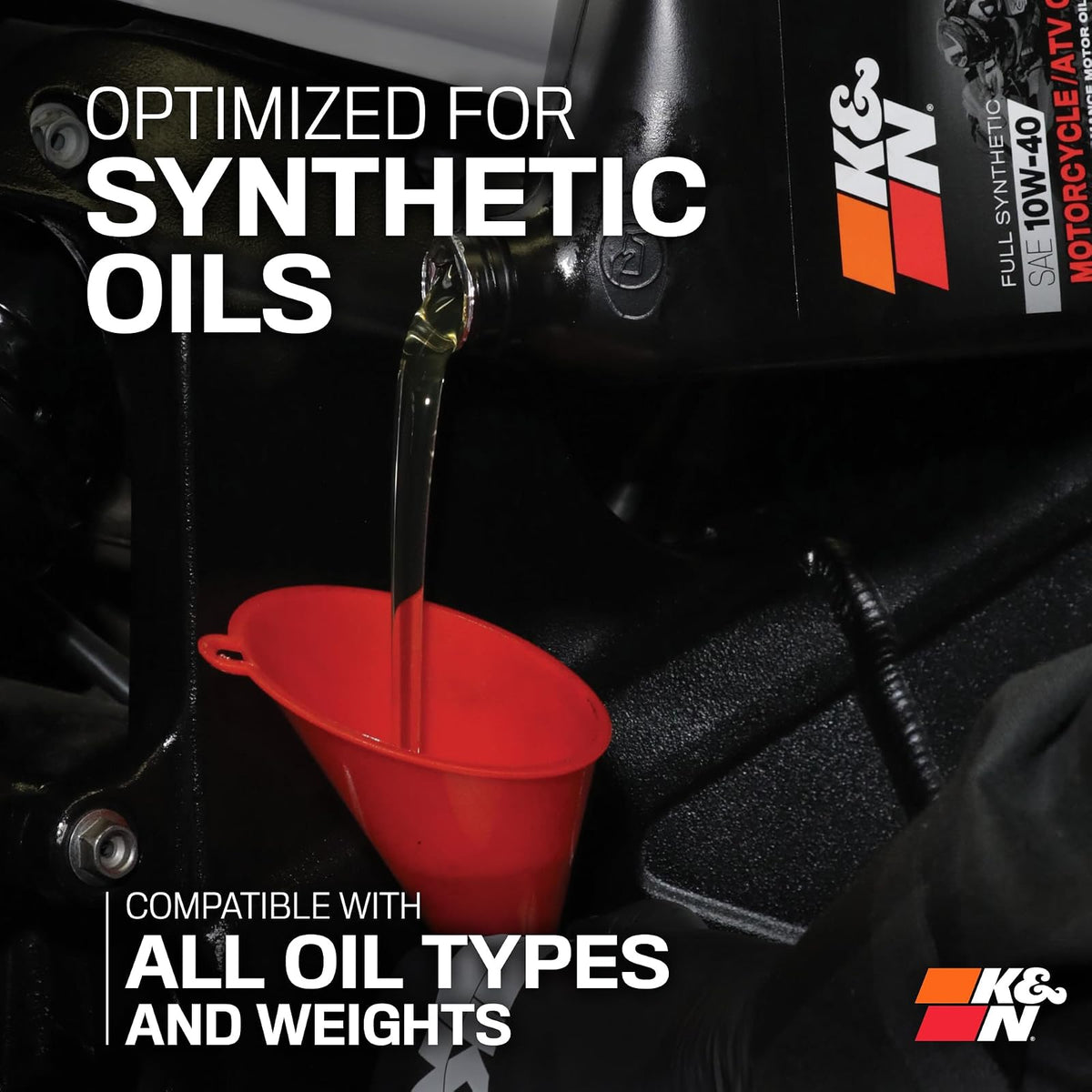 K&N KN-303 Filtro de aceite Oil Filter Powersport Canister Moto | Compatible con Select 1981-2026 BIMOTA/HONDA/YAMAHA: YB9/YB10/YB11/CBR600F3/YZF R6/MT-01/VMX1200 V-Max (ver descripción del