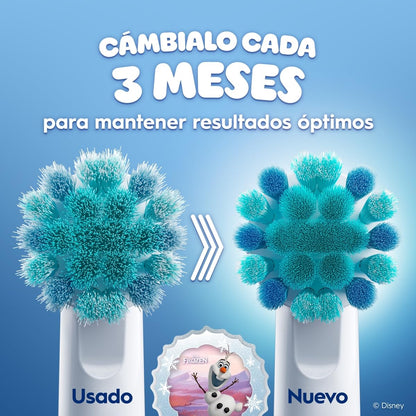 ORAL-B Disney Frozen Repuesto Cepillo Dental Eléctrico para Niños (+3), 2 Uds