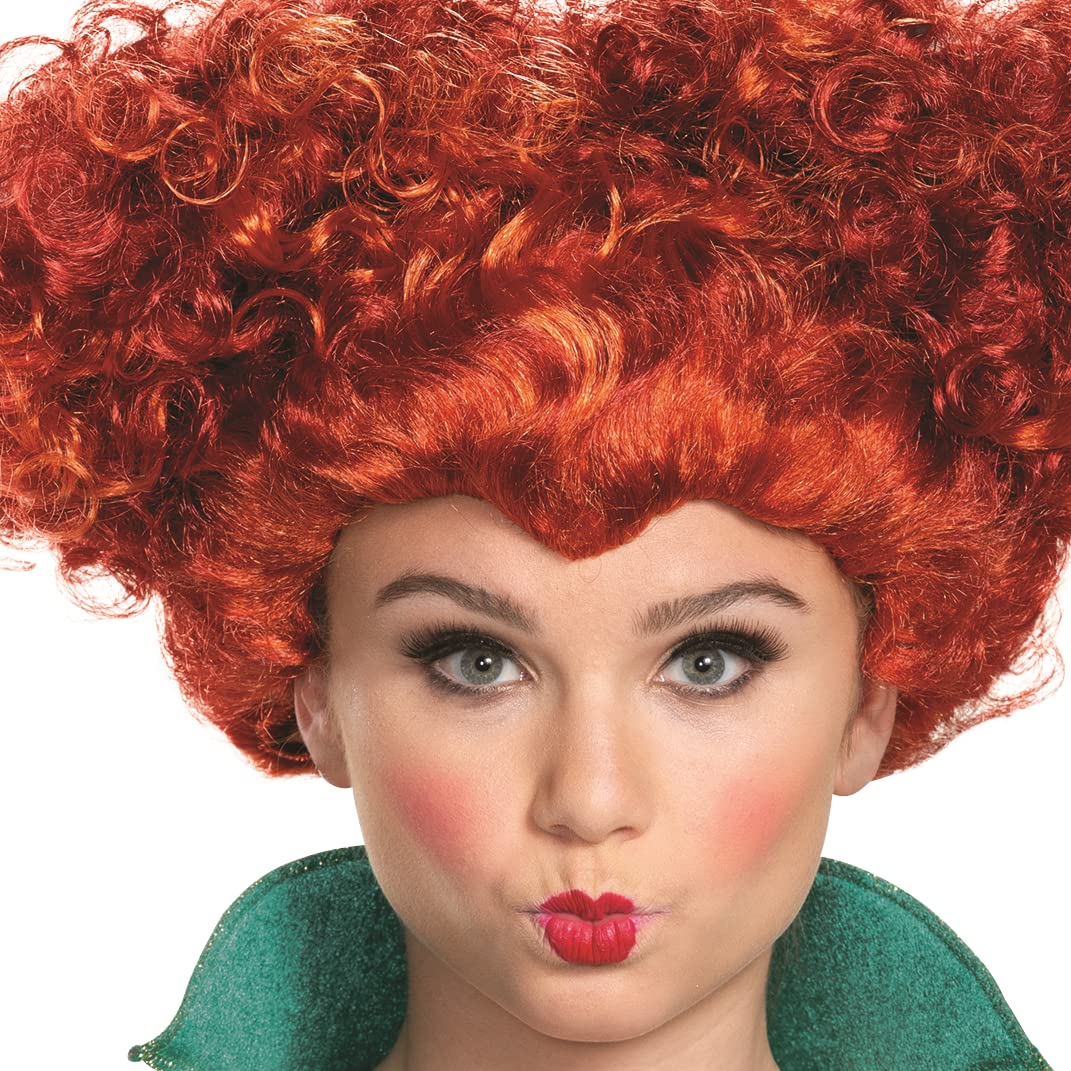 Disguise Winifred - Peluca de lujo para mujer, color rojo, talla de adulto, Wini, Adult tamaño