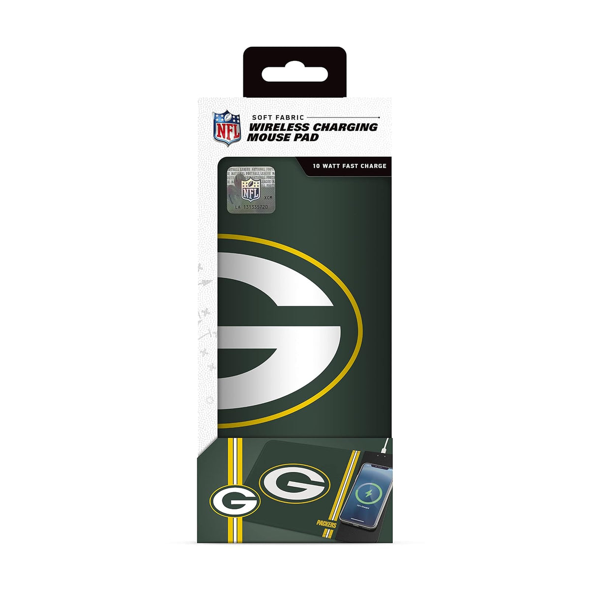 Soar NFL - Alfombrilla de Mouse de Carga inalámbrica, Green Bay Packers