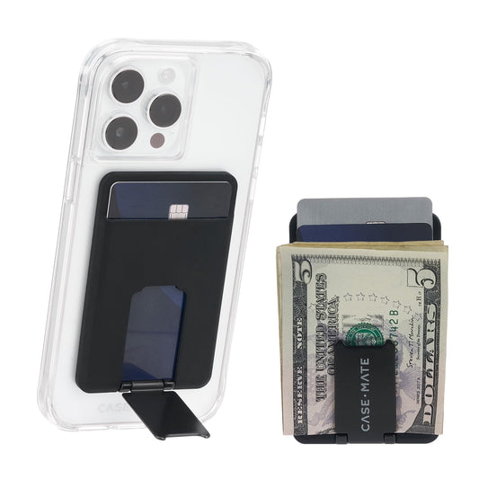 Case-Mate Portafolio Magnético 3 En 1 Para iPhone Con Soporte, Compatible Con MagSafe, Capacidad Para Hasta 2 Tarjetas Y Efectivo, Desmontable Para iPhone 15 Pro Max/14