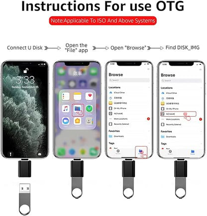 PAINICA Adaptador Lightning Macho a USB 3.0 Hembra OTG Cable [Certificado Apple MFi] USB OTG convertidor de sincronización de Datos para iPhone/iPad/iPod