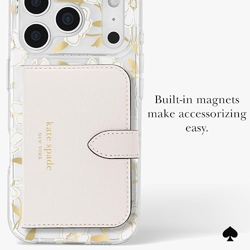 Kate Spade New York Funda iPhone 17 Pro | Diseño Floral Gemas Sunshine, 6.3 pulgadas, compatible MagSafe, protección caídas 12 pies