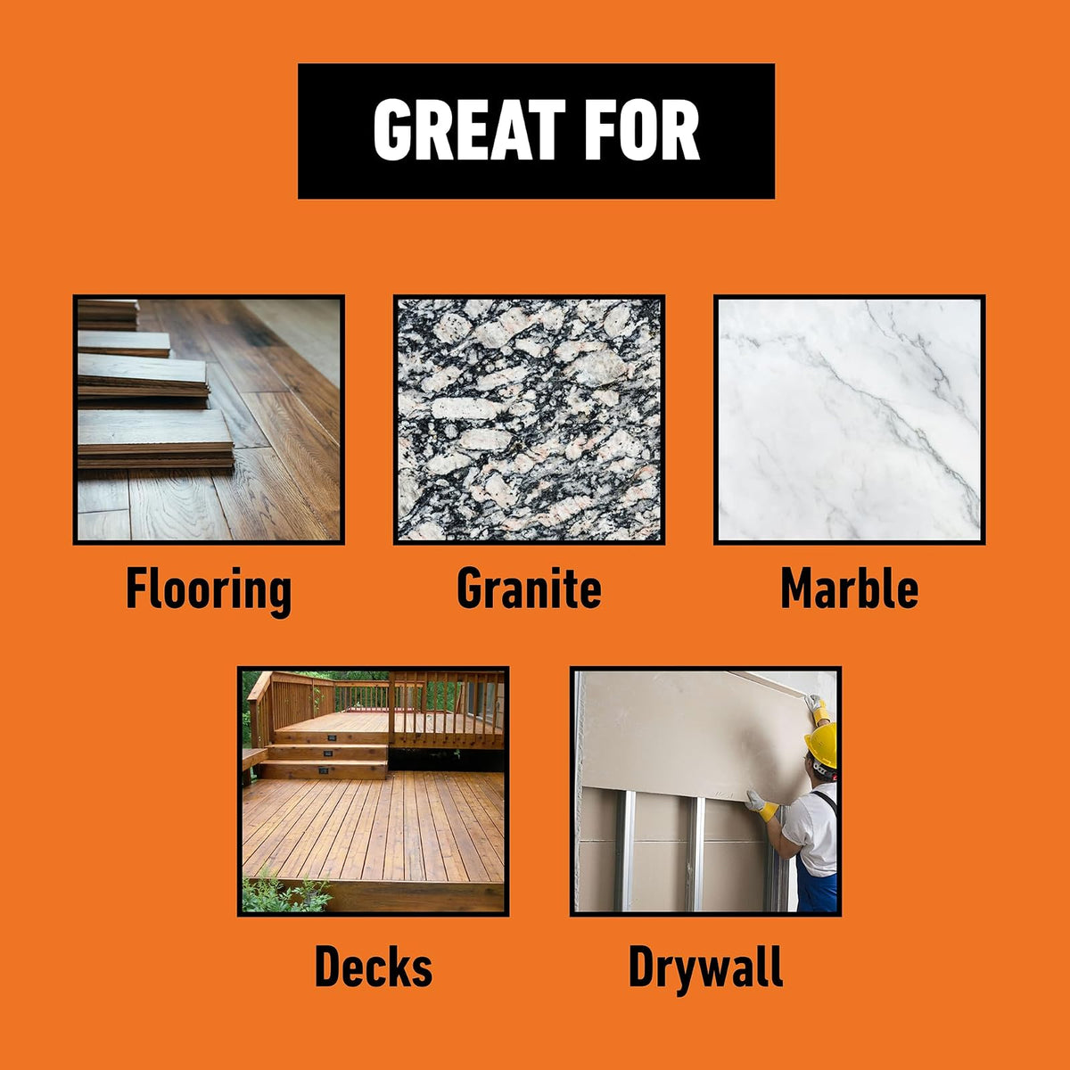 Gorilla Adhesivo de construcción resistente, cartucho de 9 onzas, blanco, paquete de 1